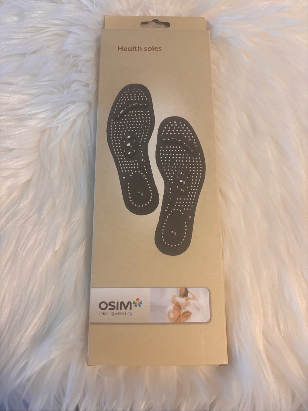 NEW OSIM Health Soles Acupressure Insoles - Black Size Large